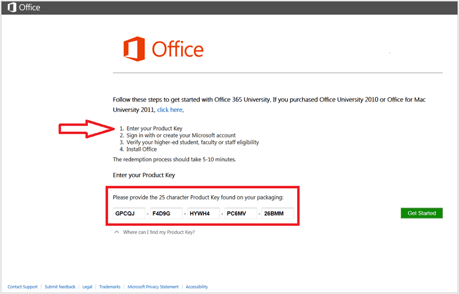 Clave de producto de Microsoft Office 365 gratis 2020