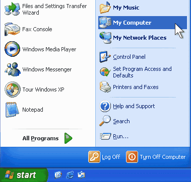start, my computer