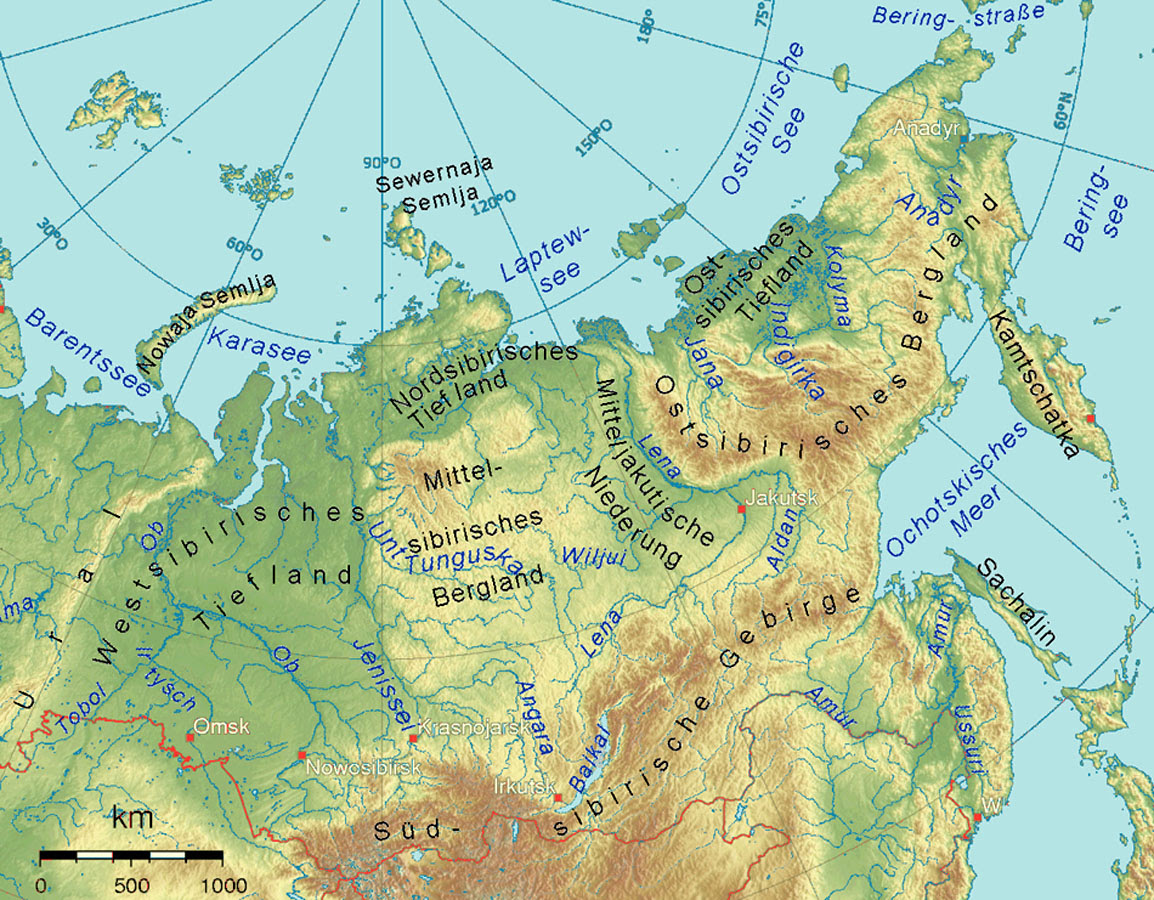 Извержение сибирских траппов карта