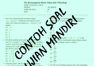 Contoh Soal Ujian Mandiri Uin