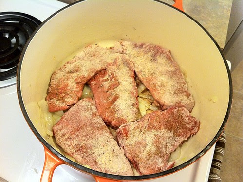 Sear/Brown Steak for 3 minutes on each side