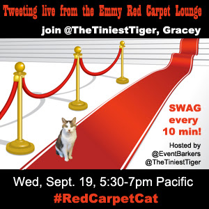 Red Carpet Cat Emmy badge