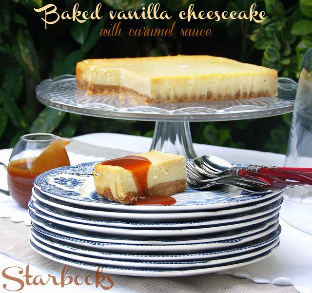 Baked vanilla cheesecake