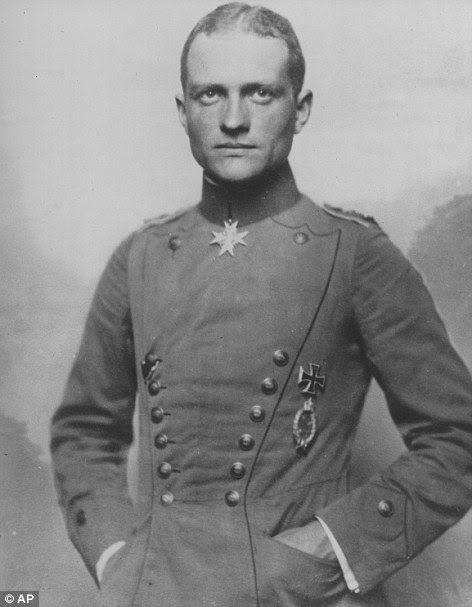 Legendary: German fighter pilot Baron Manfred von Richthofen, better known as the 'Red Baron', was considered to be one of the best flyers in World War One with 80 air combat victories to his name 
