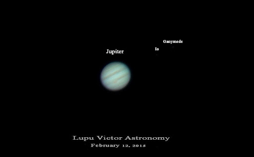 Registax processing Jupiter through a telescope. Io, Ganymede Conjunction.