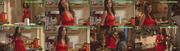Catarina Gouveia com um vestido vermelho sensual na novela Espirito Indomavel