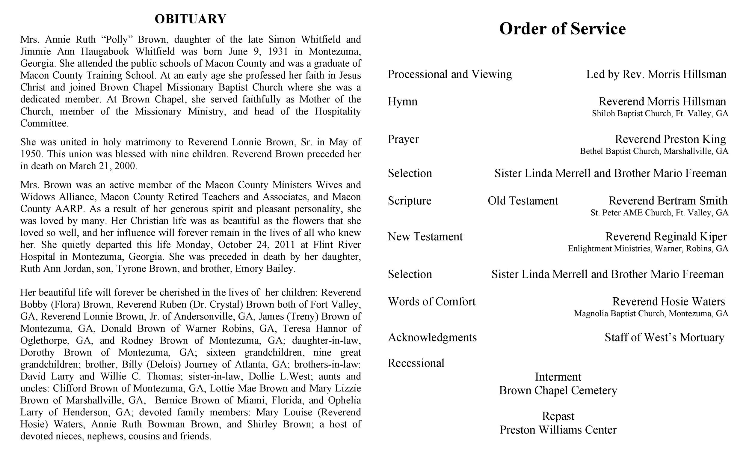 Biography Sample Obituary Wording HQ Template Documents