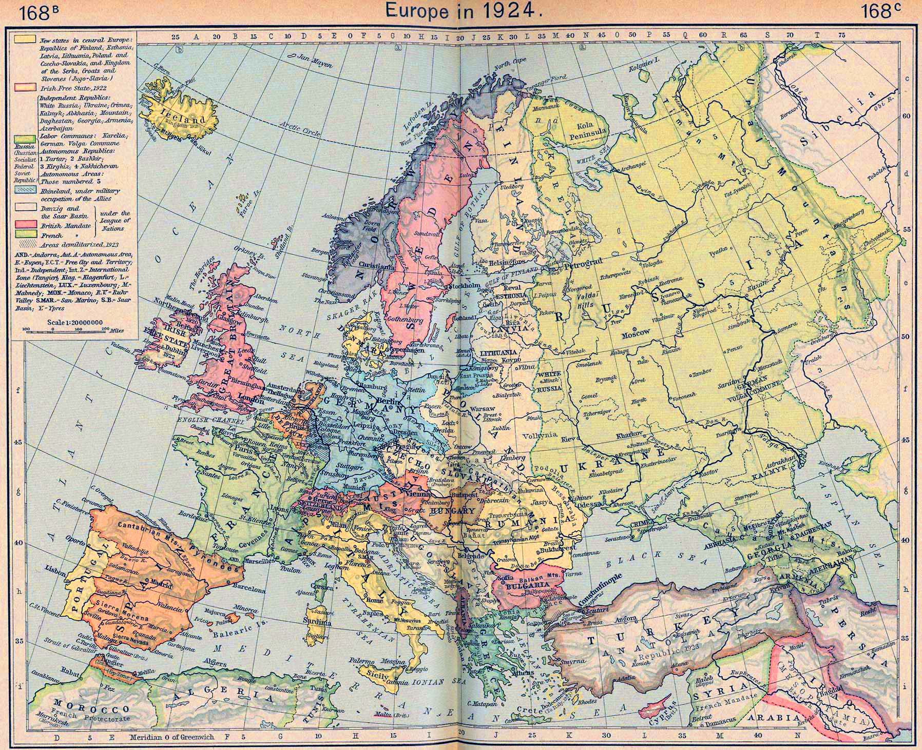 Maps: Map Of Europe Numbered