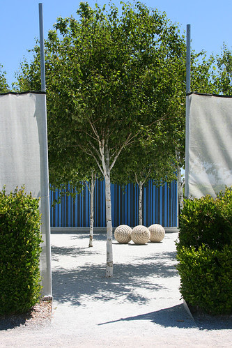blue courtyard