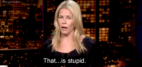 Chelsea Handler Reaction GIF - That is Stupid. Chelsea Handler saying That is stupid reaction GIF.