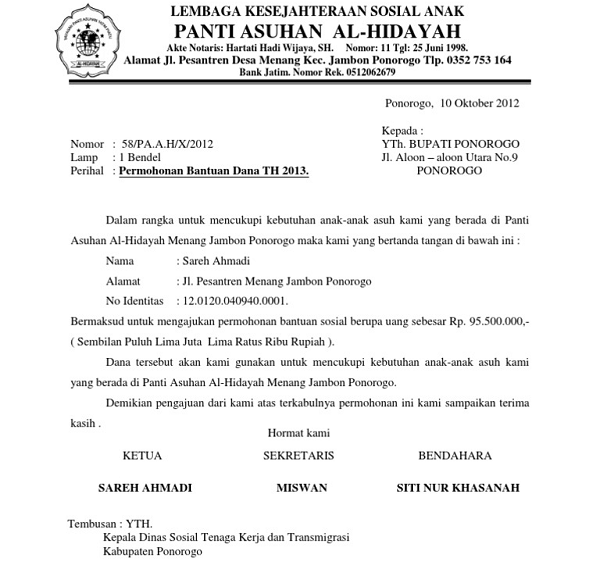 Contoh Surat Pemberitahuan Zakat