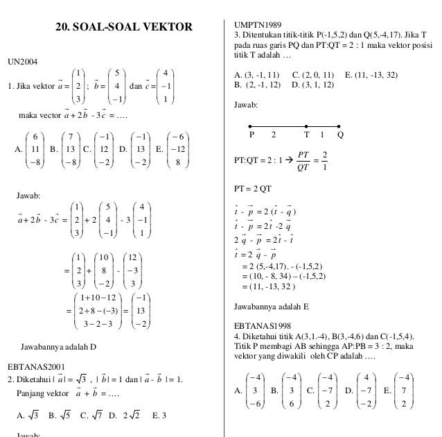 Contoh Soal Dimensi 3