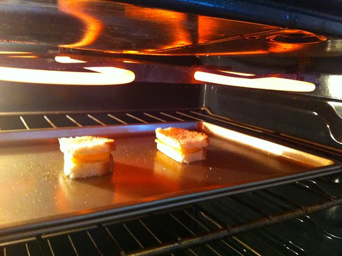 Toasting Grilled Cheese Under Broiler