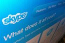 A page from the Skype website is seen in Singapore