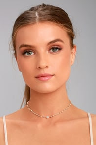 Sweet Sea Gold and Pearl Choker Necklace