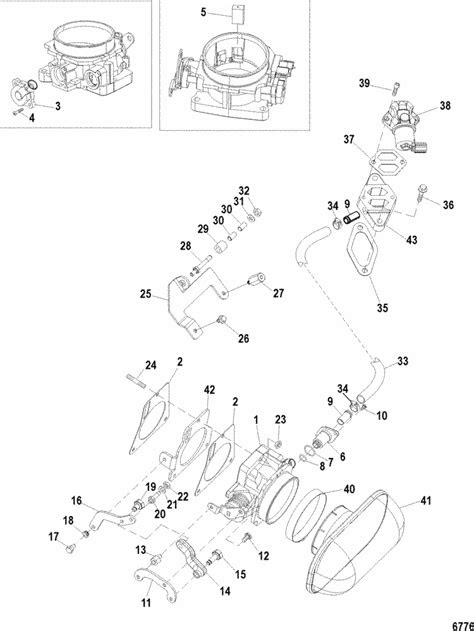 MerCruiser 496 Mag (H.O. Model) Throttle Body, Mechanical