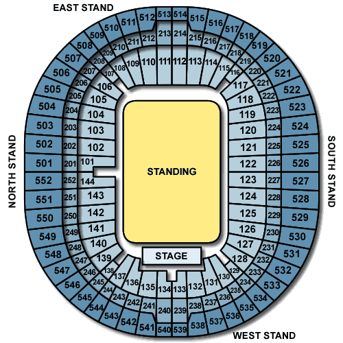 Wembley Stadium Seating Plan Block 122