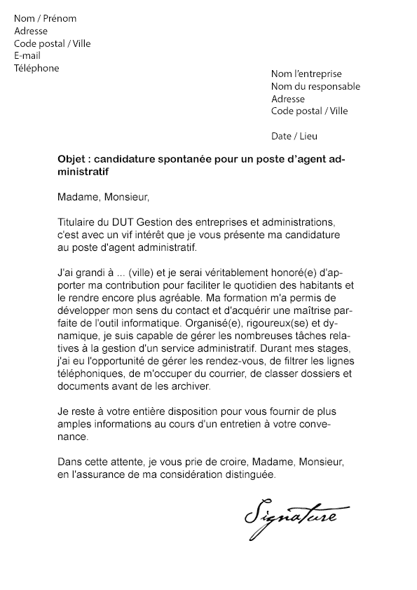 Lettre De Motivation Pour Travailler Au Ccas Exemple de Lettre