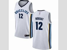 Grizzlies #12 Ja Morant White Basketball Swingman Grizzlies #12 Ja Morant White Basketball Swingman