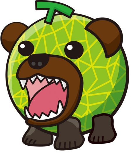 100 メロン熊 イラスト イラスト素材