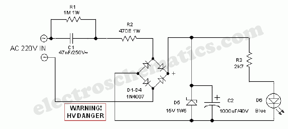 Ac Automatic Night Lamp Circuit - Circuit Diagram Images