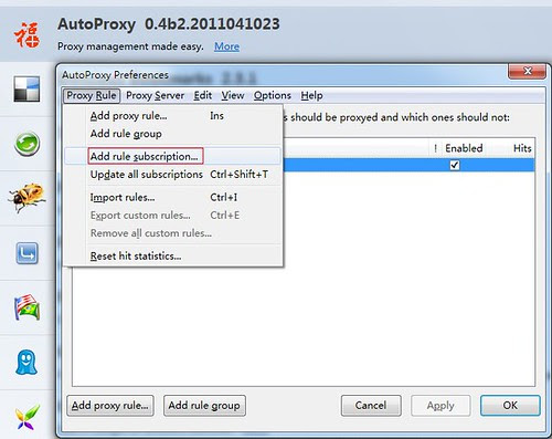 AutoProxy-add Rule Subs