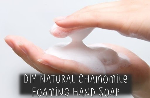 DIY Natural Chamomile Foaming Hand Soap