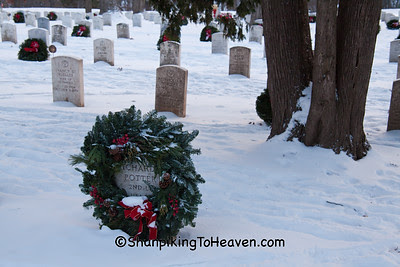 Wreath on Veteran's Grave, Forest Hill Cemetery, Madison, Wisconsin