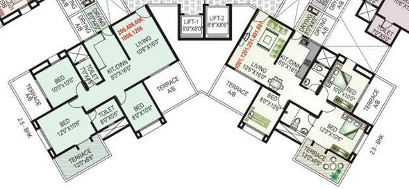 2.5 BHK Flat D Wing - Gandharva Excellence, 1 BHK 1.5 BHK 2 BHK 2.5 BHK 3 BHK 3.5 BHK Flats on Dehu Alandi Road, near Modern College of Pharmacy, Borhadewadi - Moshi, PCMC, Pune 412105