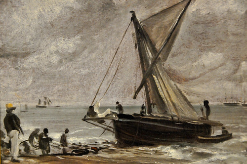 John Constable - Beaching a Boat, Brighton, 1824 at Tate Britain Art Museum London England