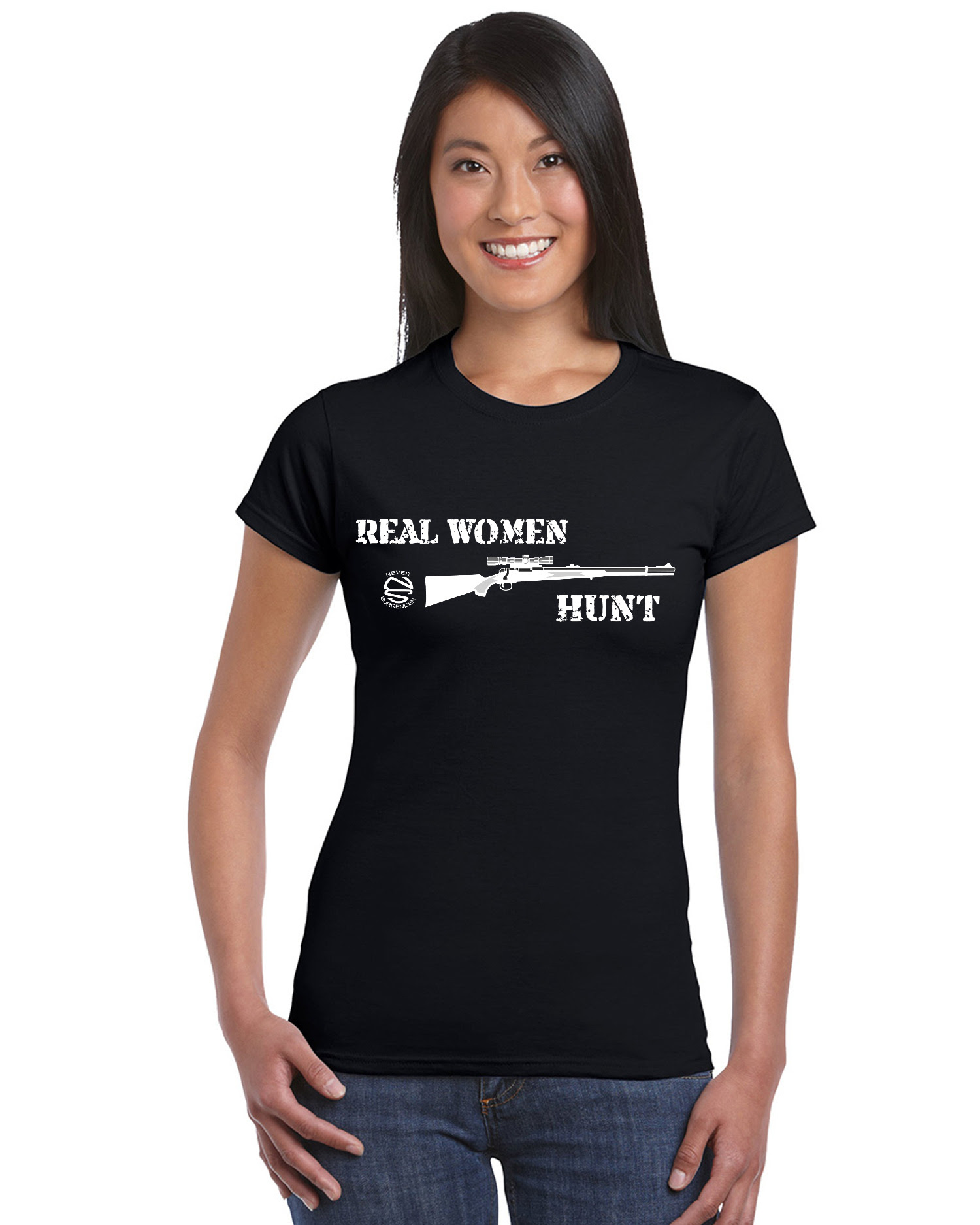 Real Women Hunt - Deer Hunting T Shirt from Never Surrender