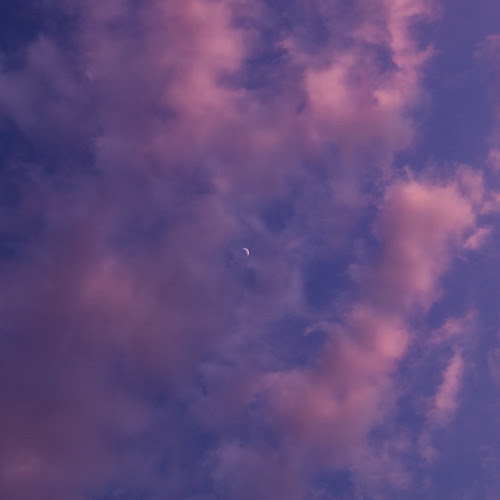 Moon and clouds