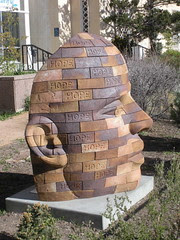 Sculpture in front of a State building