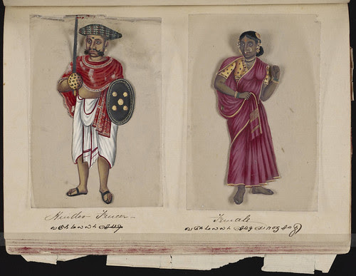 Hindoo fencer - Female, Madura, 1837