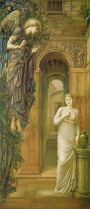 The Annunciation, Oil on canvas, 250 x 104 cm ...