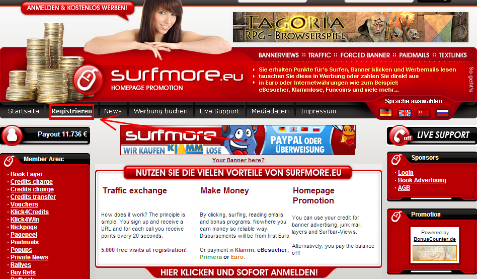 surfmore 4 Surfmore.eu Site cashbar tổng hợp của Đức