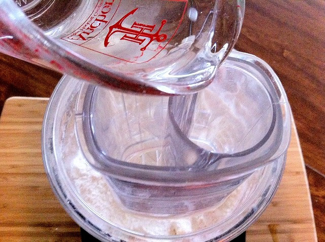 Adding Ice Water to Food Processor