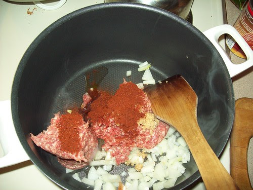 Starting the meat mixture