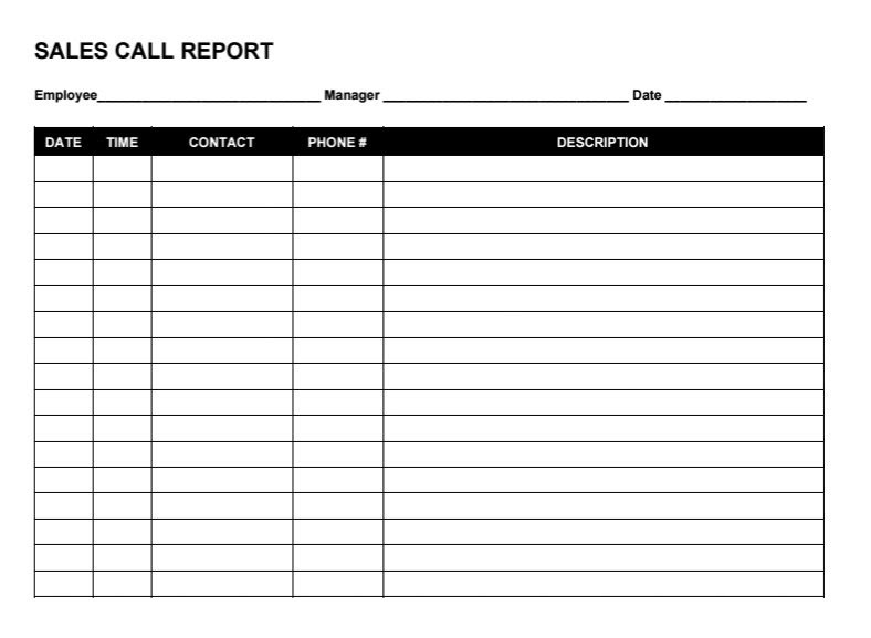 Call template. Колл репорт. Call Report пример. Daily activity Employee Report form. Weekly essay Reports Template.