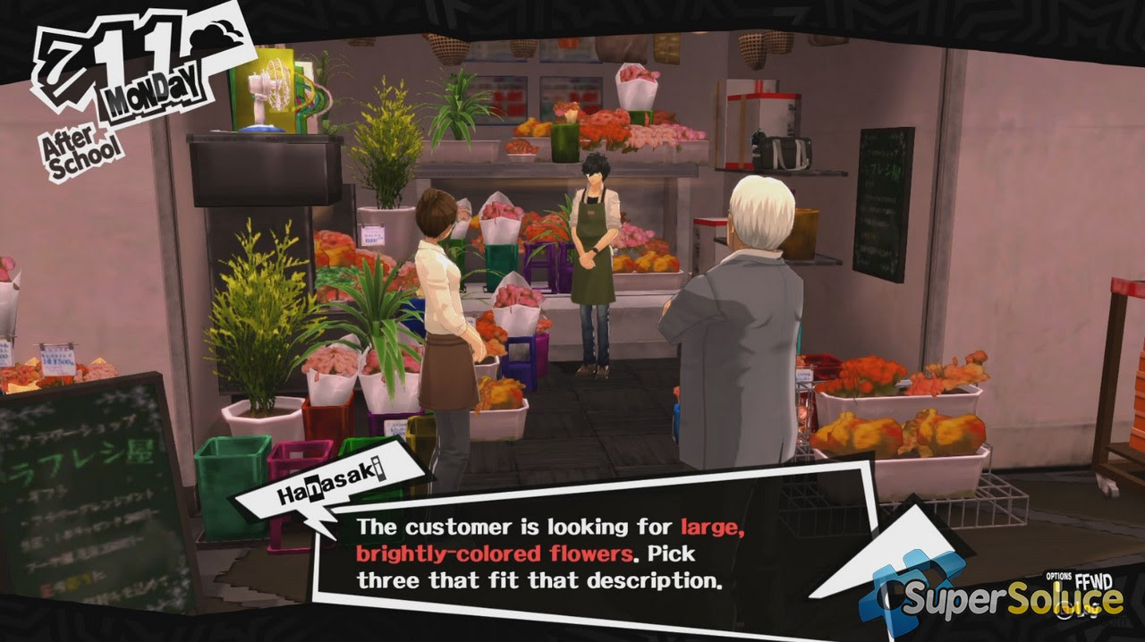 Persona 5 Large Brightly Colored Flowers 99degree