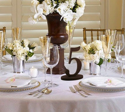 Clodagh's blog: Table Numbers Custom Wedding Reception Decor for Unique