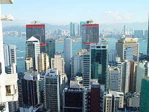 Hong Kong from Western District overlooking Ko...