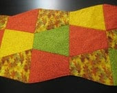 Fall Leaves Tumbling Blocks Quilted Runner - DonnasDoings16 Fall Leaves Tumbling Blocks Quilted Runner - DonnasDoings16