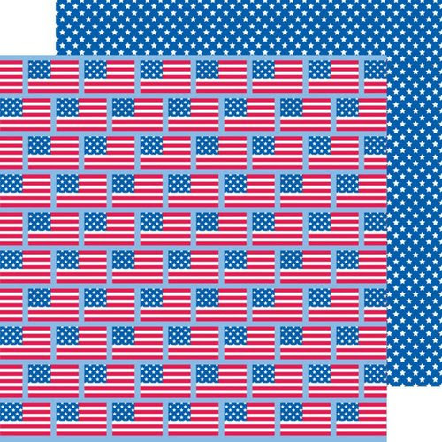 Doodlebug Design - Patriotic Parade Collection - 12 x 12 Double Sided Paper - American Pride