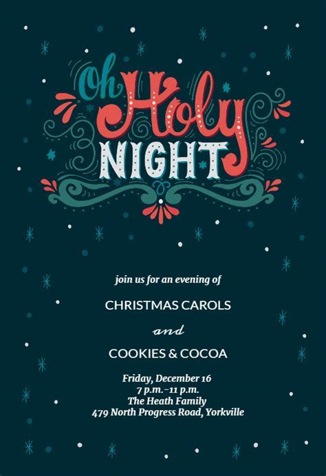 Nativity Night Christmas Invitation Template (Free Nativity Night Christmas Invitation Template (Free