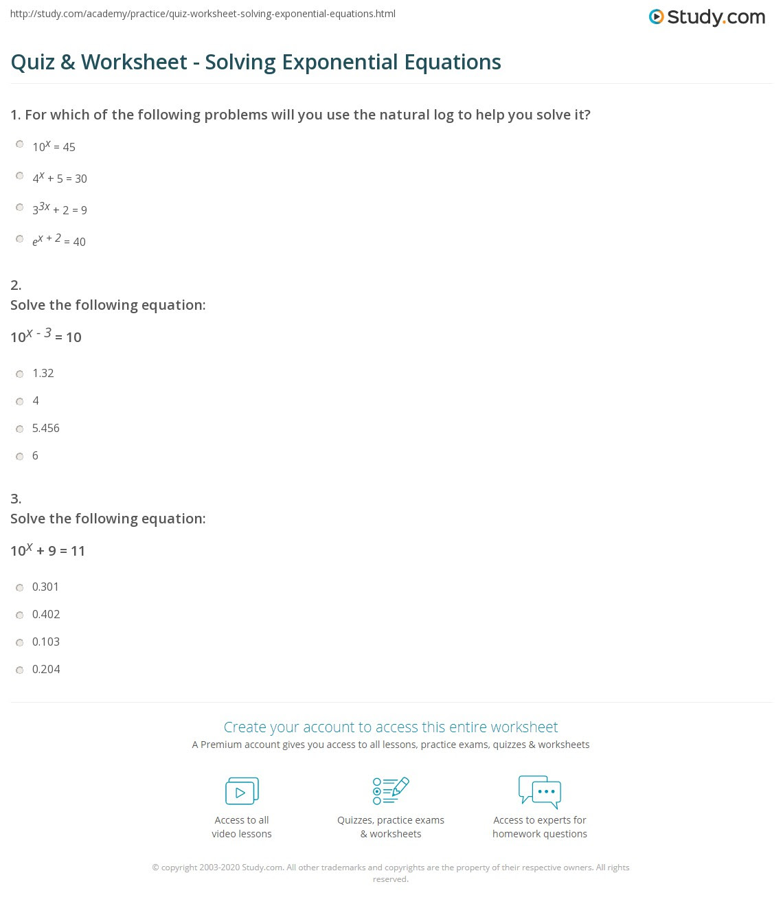Solving Exponential Equations Without Logs Worksheet Answers In Logarithm Worksheet With Answers