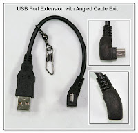 CP1072: USB Port Extension with Angled Cable Exit and Safety Clip
