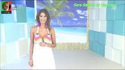 Sara Santos sensual no programa Beach Party