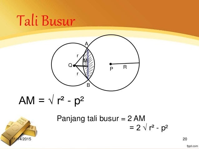 Rumus Panjang Tali Busur Persekutuan Dua Lingkaran Matematika Dasar