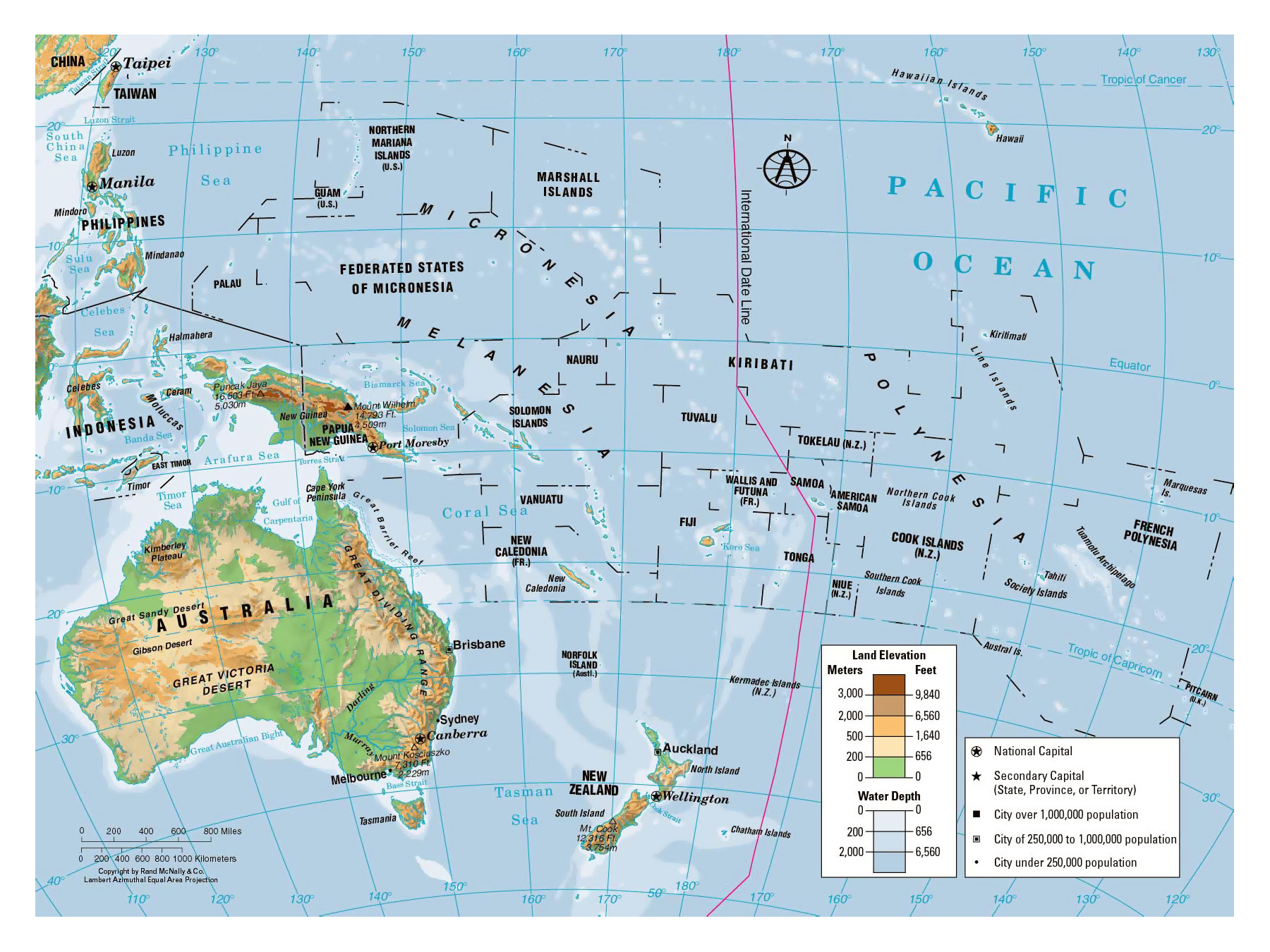 Австралия и океания территория. Физическая карта Австралии и Океании. Острова Океании на карте Австралии. Карта Австралии географическая с островами Океании. Политическая карта Австралии и Океании со странами.